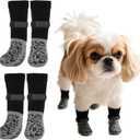 Premium Non-Slip Dog Socks for Hardwood Floors - Extra-Thick Grip That Works Even When Twisted - Prevents Licking, Slipping, and Great for Dog Paw Protection - (Small)