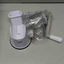 Geedel Rotary Cheese Grater, Kitchen Mandoline Vegetable Slicer with 3 Interchangeable Blades, Easy to Clean Rotary Grater Slicer for Fruit, Vegetables, Nuts (White)