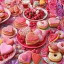 2 x 500 Piece Puzzle for Adults Donuts Dessert Jigsaw Puzzle 500 Pieces for Adults Interlock Perfectly Letter on Back No Dust, Home Decor Birthday Party Gift Toy for Men Women Elders Seniors