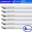 22 Inch T5 Fluorescent Light Bulb 14 Watt F14T5/WW Compatible with Sylvania Satco Philips GE Under Cabinet Lamp Light 3000K Warm White 800 Lumen G5 Base 6 Count