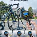 AZUNO Presta Valve Adaptor with Pressure Gauge, 200psi Dual-Port Schrader & Presta Valve Pump, Bike Tire Inflator for Air Compressor, Can Check, Inflate, Deflate for Bicycles, Motorcycles, Cars