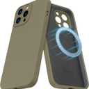 MCFANCE Magnetic for iPhone 13 Pro Case, Compatible with MagSafe, [Full Camera Protection] Anti-Scratch Microfiber Lining Phone Case, 6.1" 2021, Khaki