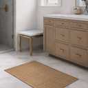 MatEssenz 2x3 Textured Washable Entry Rug, Natural Woven Low-Profile Door Mat with Non-Slip TPR Backing, Brown, for Entryway, Kitchen, Laundry Room