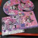 Kuromi Birthday Party Supplies, 20 Plates, 20 Napkins and 1 Tablecover for Girls Kuromi Party Decorations