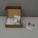 4-Pack Christmas Mantel Stocking and Wreath Hangers, 2 in 1 Mantel Wreath Holder for Hanging Christmas Stockings, No Drilling Required, Adjustable Thickness Wreath and Stocking Holder, Metal (Gray)