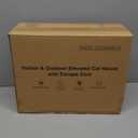 Sturdy Outdoor Heated Cat House for Winter, Insulated Heated Cat House for Outside with Two Door, Feral Cat Shelter with Waterproof Awning, Outdoor Cat House Barn Stray Kitty