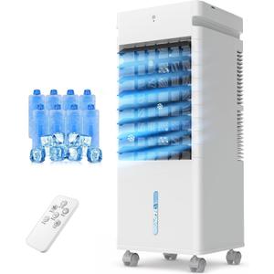 Portable Air Conditioners, 3 Wind Moodes, 12 Wind Speeds, XL Water Tank with 8 Ice Packs, Wide Oscillation, Air Conditioner Portable Swamp Personal Air Conditioner Room Bedroom