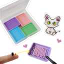 2.6mm Mini Fuse Beads Picking Tray Kit, User-Friendly Efficient Sorting Trays for 2.6mm Iron Beads with 4 Trays,1 Storage Box,1 Spoon