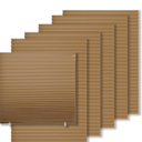 MYshade 6 Pack Temporary Blackout Paper Shades for Windows,Paper Pleated Blinds with Adhesive,No Tools No Drilling Free Cut Size Temporary Room Darkening Shades(Brown, 36" W x 72" H)