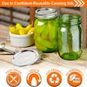 52 PCS Mason Jar Lids and Rings Wide Mouth, Reusable Large Canning Lids for Mason Jars, Food Grade Material Fit & Airtight, Lids for Mason Jars Complimentary whiteboard marker