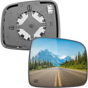 Passenger Side Mirror Replacement for Jeep Liberty 2002 2003 2004 2005 2006 2007 - Right Side Mirror Glass, Rear View Mirrors Glass with Power Heated