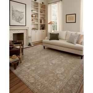 Loloi Chris Loves Julia Louisa Taupe/Gold 2'-3" x 3'-10" Accent Rug