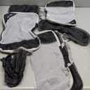 Compression Packing Cubes, Gonex Extensible Storage Mesh Bags Organizers (B: 6 PCS Black)