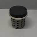 DZQ Perforated Casting Flask Vacuum Casting Stainless Steel Wall Flanged with Rubber Sprue Base(5" x 6")