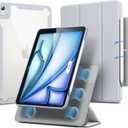ESR for iPad Air 11 Inch Case M4/M3/M2 (2026/2025/2024), iPad Air 5th/4th Gen Case (2022/2020) 10.9 Inch with Pencil Holder, Removable Magnetic Cover, Vertical Stand, Rebound 360 Series, Grey