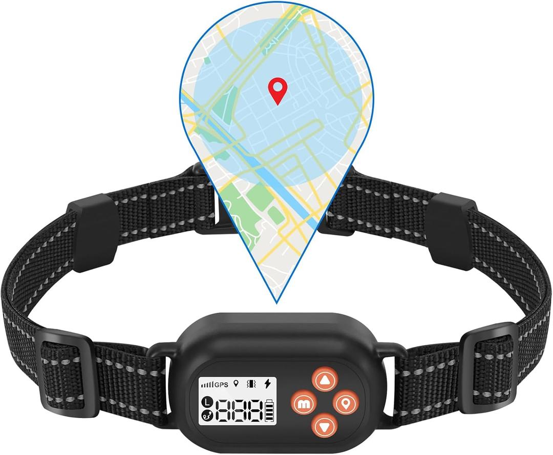 GPS Wireless Dog Fence, Pet Electric Containment System, IPX6 Waterproof/Rechargeable Collar, Beep/Vibration/Shock Correction Mode, for Dogs Over 20 Lbs