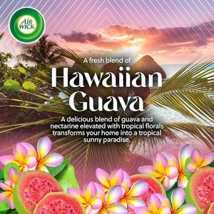 Air Wick Vibrant Plug in Scented Oil Refill, 5ct, Hawaiian Guava
& 

 Paradise Flower, Air Freshener, Essential Oils