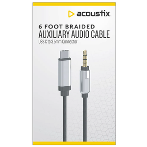 ACX USB C TO 3,5MM CABLE 6FT BK