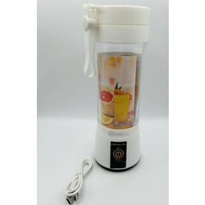 B Well Portable Rechargeable Personal Blender, White, Touch Control, USB Charging 13 Oz