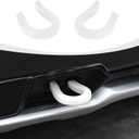 Tow Hook Cover fit for Chevy Silverado 1500 2007-2024, Front Bumper Tow Hooks Rubber Accessories, White