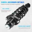 Rear Struts Shocks Suspensions Assembly w/Coil Spring for 2005-2010 Scion tC All Trim, 2006 2007 2008 2009 Strut Shock Absorber Assemblies Replace for 172400L 172400R (Set of 2)