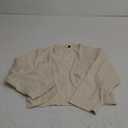 iClosam Womens 3/4 Sleeve Open Front Bolero Shrug Cropped Cardigans Knit Sweater Jacket (Medium, # 1 Beige)