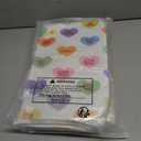 2 x MEHOFOND 4pcs Valentines Shower Curtain Set Colorful Conversation Hearts Shower Curtain Sets for Valentine Heart Candy Bathroom Decor Curtains with Non-Slip Rugs Toilet Lid Cover and Bath Mat