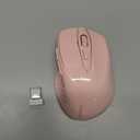 TECKNET Wireless Mouse (BT5.0/3.0 & 2.4G) Rechargeable 4800 DPI Silent USB A & Bluetooth Mouse 6 Buttons, Wide Compatibility - Pink