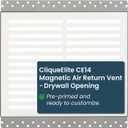 CliqueElite 14"x8" Magnetic Air Return Vent by Luxairy Vents - Flush Mount, Removable Cover, Durable & Paintable, for Ceilings & Walls, Drywall Compatible, Easy Access Panel