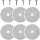 smseace 12pcs Safety Reflectors White Round Reflectors 3inch with Stainless Steel Screw Used for Mailboxes,Driveway,Tunnels,Post,Cars,Trailer Reflector