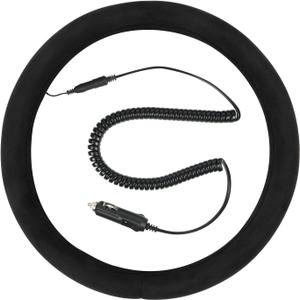 Heated Steering Wheel Cover 12V Car Steering Wheel Heater Winter Universal for Most Cars, SUV, Truck, Vans, 15.5 Inches