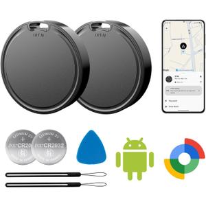 Air Tags for Android,Air Tags-2 Pack Android,Android Tracker Tags,2 Year Battery Life,Google Find Trackers for Google'S Find Hub App,IP65 Waterproof Luggage Tracker Android for Keys,Wallets,Luggage
