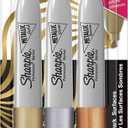 SHARPIE Metallic Permanent Markers, Chisel Tip, Assorted Colors, 3 Count