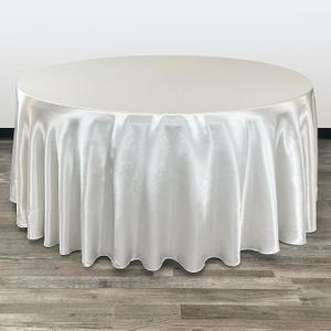 Tablecloth White Round, Round Table Linens, size 95in