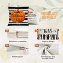 Fall Pumpkin Pillow Cover 18x18 Fall Decor Cushion Cover Autumn Stripe Throw Pillow Cover Thanksgiving Farmhouse Decorative Cushion Cases 18x18 Set of 4 (Dark Tones)