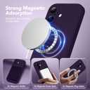 Magnetic for iPhone 17 Case, Compatible with MagSafe, [Full Camera Protection][Screen Protector] Silicone Shockproof Protective Phone Case for iPhone 17 6.3", Deep Purple