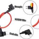 TIPM Bypass Cable, Fuse Holder Fuse Adapter,Repair Fuel Pump Relay Bypass Cable Compatible with Dodge Ram 1500 2500 3500 Jeep Chrysler VW 2007-2016, 14AWG Wire/20AMPs Replace CBWPR091AA