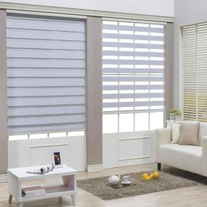 Cordless Zebra Blinds Size 52" x 72", White