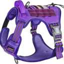 AUROTH Tactical Dog Harness for Dogs No Pull Adjustable Pet Harness Reflective K9 Working Training Easy Control Pet Vest Military Service Dog Harnesses, Purple, S