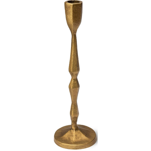 Gold Candlestick Holders Set of 2  Brass Taper Candle Holders for Elegant Tabletop or Mantel Decor