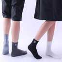 HUGSWEET Thin Soft Cotton Crew Socks for Women Ankle above Bootie Socks Gifts for Women 5-10 Pairs