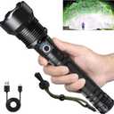 Rechargeable Flashlights 99,000 Lumens, Super Bright LED Flashlight High Lumens with USB Cable, 5 Modes Waterproof Flashlight Powerful Flash Light for Home Camping Hiking
