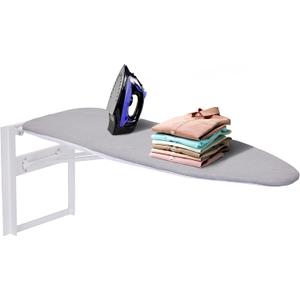 Ivation Wall-Mounted Ironing Board | Foldable 36.2 x 12.2, Fold Down Ironing Station for Home, Apartment & Dorms, Easy-Release Lever, Removable Cotton Cover, Mounting Hardware Included
