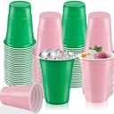 CUPLOOV 50 Pcs Witch Theme Party Decoration Plastic Cups, 16 Oz Pink and Green Plastic Disposable Drinking Cups for Witch Movie Birthday Baby Shower Wedding Party Supplies Favors