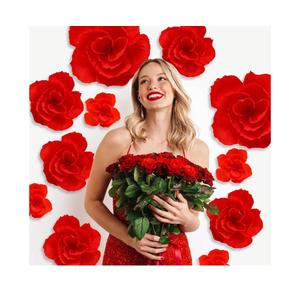 Giant Paper Flowers Artificial Paper Flower Decorations for Wedding Graduation Bridal Shower Birthday Handcrafted Wall Backdrop Table Centerpieces Party Supplies(Red,12 Pcs) Giant Paper Flowers Artificial Paper Flower Decorations for Wedding Graduation Bridal Shower Birthday Handcrafted Wall Backdrop Table Centerpieces Party Supplies(Red,12 Pcs)