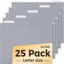 SUNEE 25 Pack Hanging File Folders, Gray Folders, Hanging File Folders Letter Size with 1/5-cut Tabs, Stay Organized for Your Home and Office Bulk File and Documents