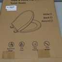 Ansffer Toilet Seat Round Soft Close16.5'', Toilet Lid Slow Close Quiet No Slam, Easy Installation & ReleaseSafe PP Material Easy Clean, Comfortable Ergonomic Design, 2 Years Support, Black