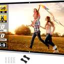 Taotique 84 Inch 4K Projector Screen, 16:9 HD Foldable Portable Double Sided Anti-Crease Projection Screen for Indoor Outdoor Use, Home Theater, Party, Office, Classroom