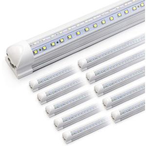 LED Shop Light 4FT 10 Pack, 40W 5400LM 6500K Linkable Shop Light Fixtures, V Shape High Output Clear Cover T8 LED Tube Light Plug and Play, 4 Foot LED Shop Light for Garage Warehouse Basement (4ft-6500K-10pack)