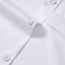 Mens Wrinkle Free Dress Shirts Regular Fit Business Button Down Shirt Formal Long Sleeve Wedding Stretch Shirts (White, S)